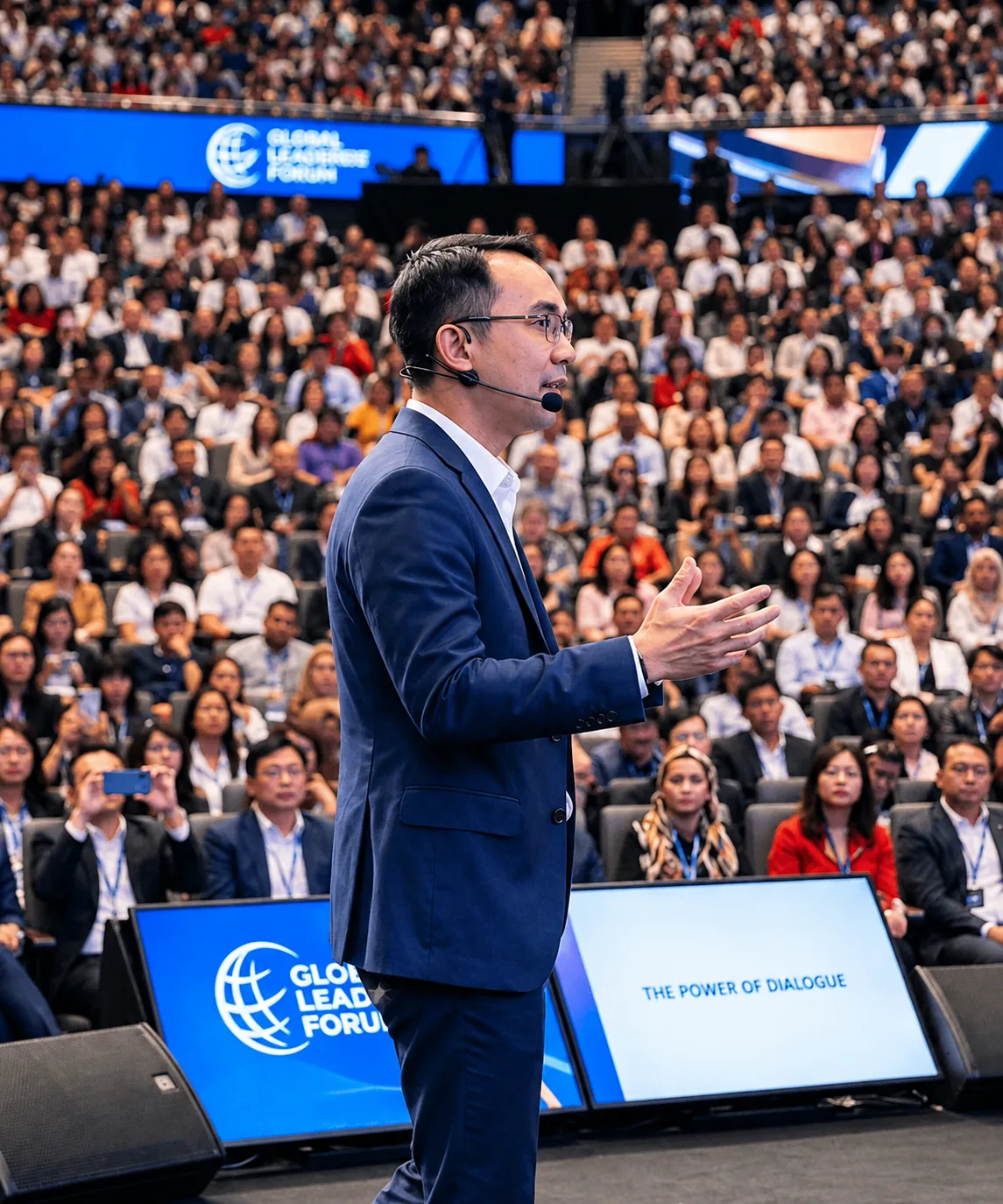 Kenneth Kwan delivering a keynote at the Global Leadership Forum